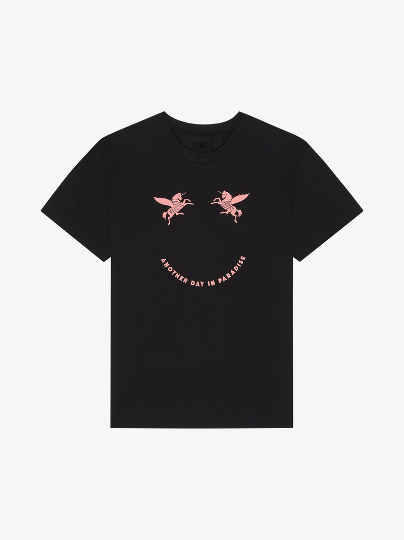 T-SHIRT IN COTTON WITH UNICORNS EMBROIDERY - 1