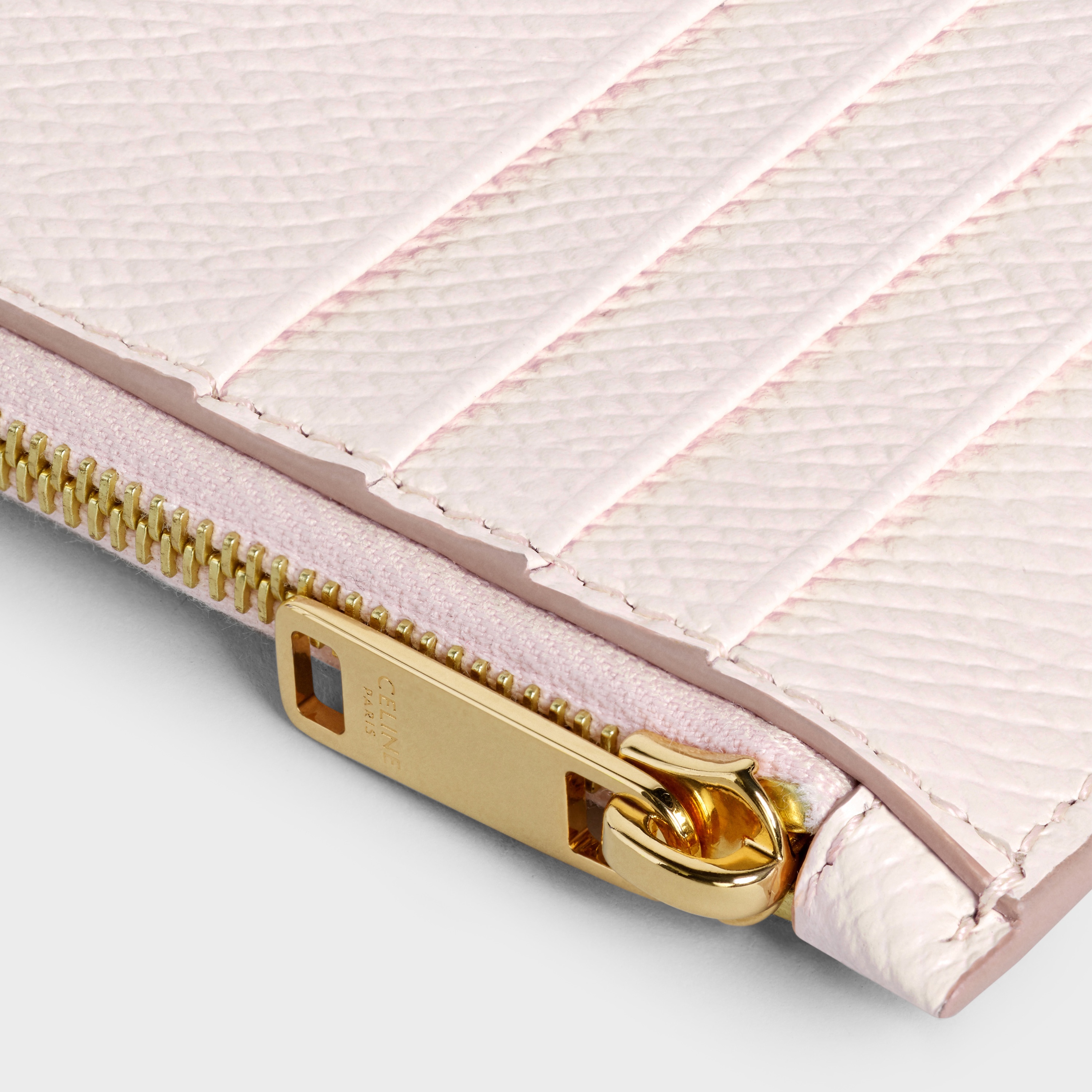 ZIPPED COMPACT CARD HOLDER IN GRAINED CALFSKIN - 4