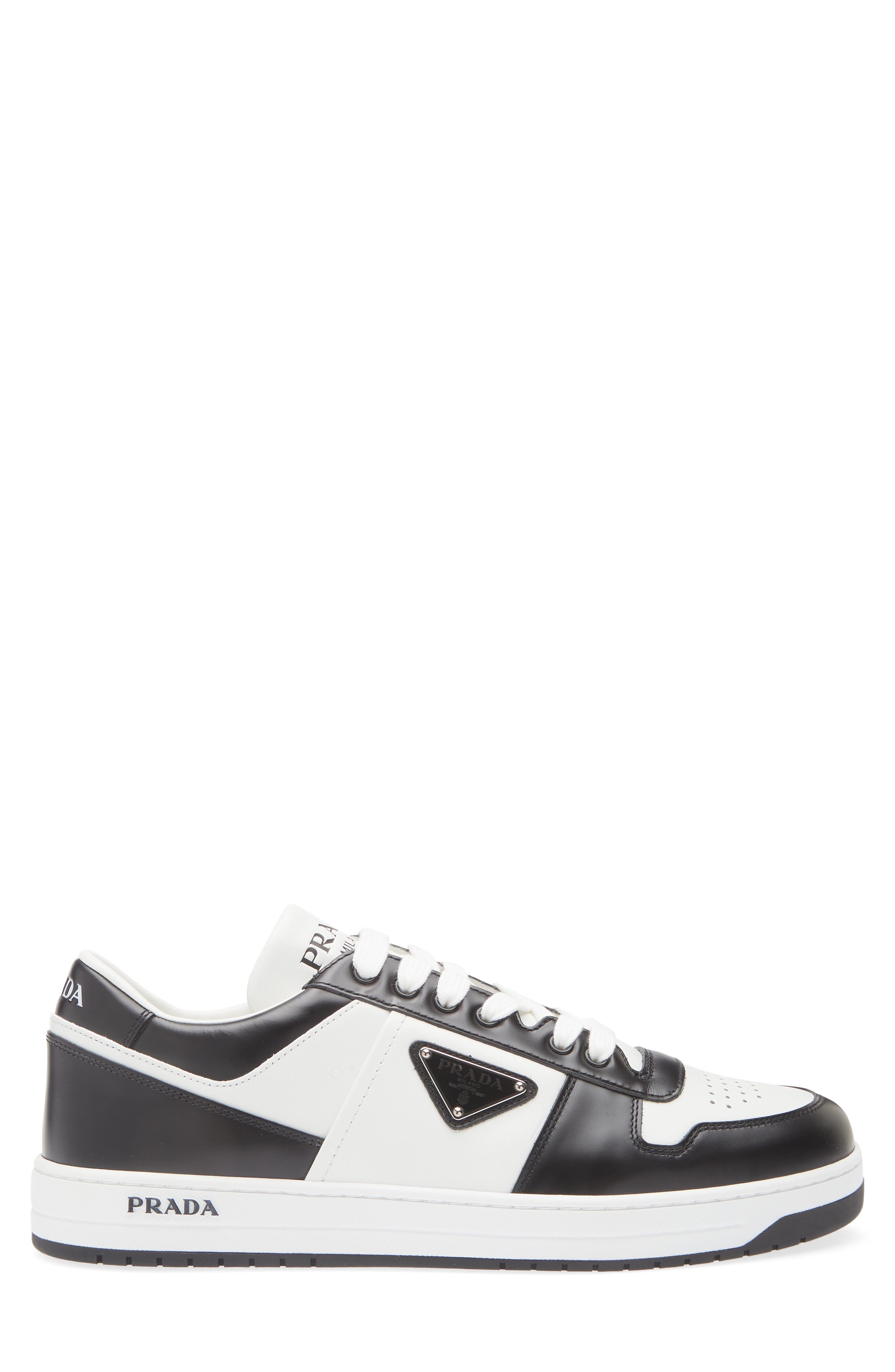 Prada Downtown Sneaker in Bianco/Nero at Nordstrom - 3