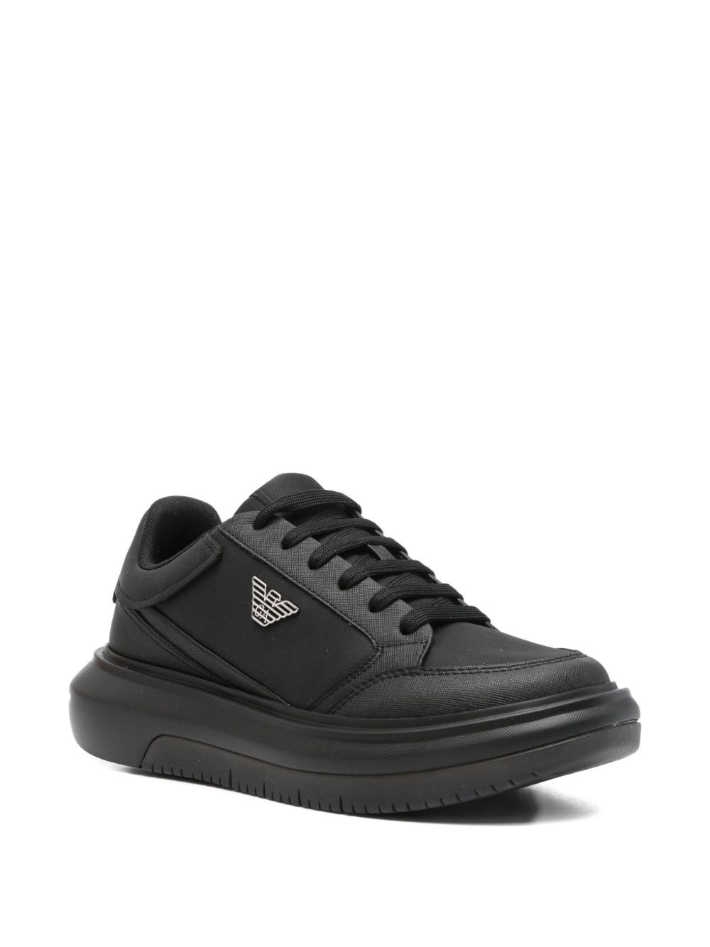 logo-plaque sneakers - 2