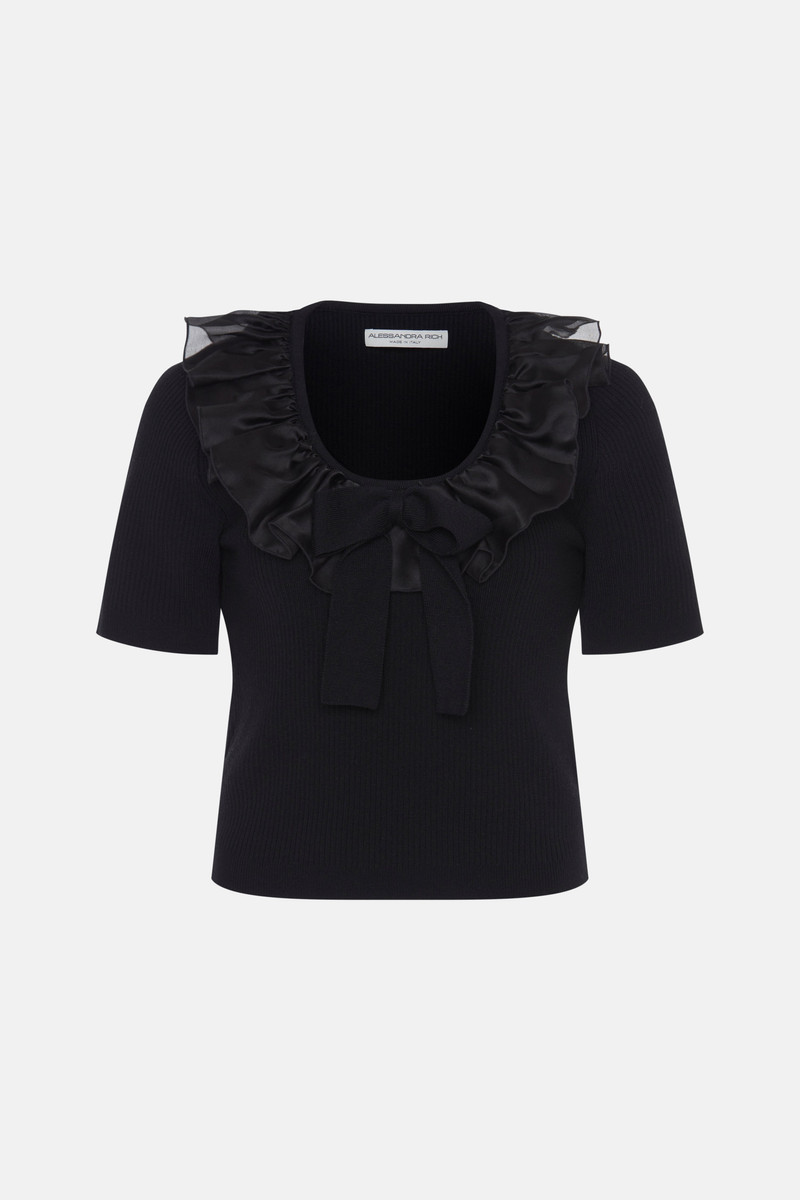MERINO TOP WITH ORGANZA 1