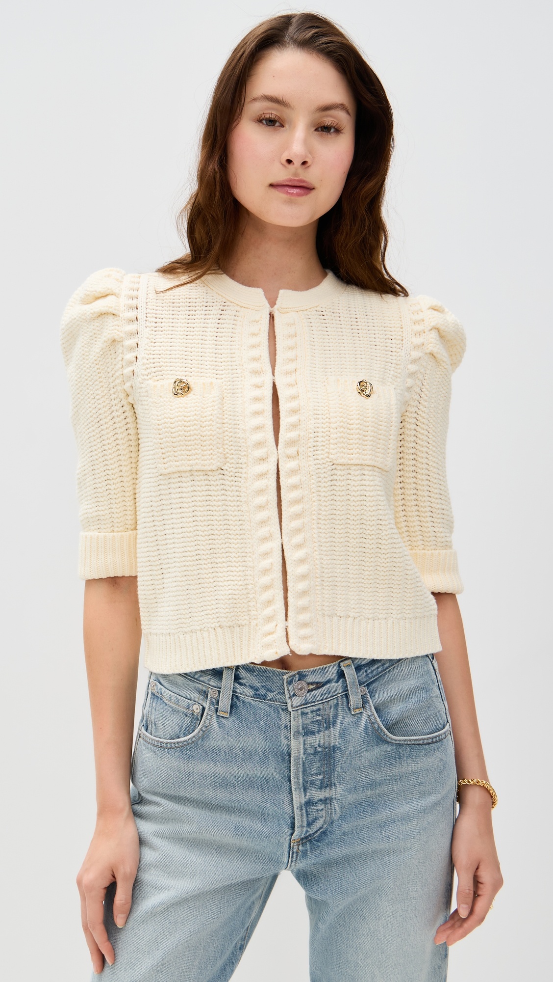 Delilah Crop Textured Cardigan - 6
