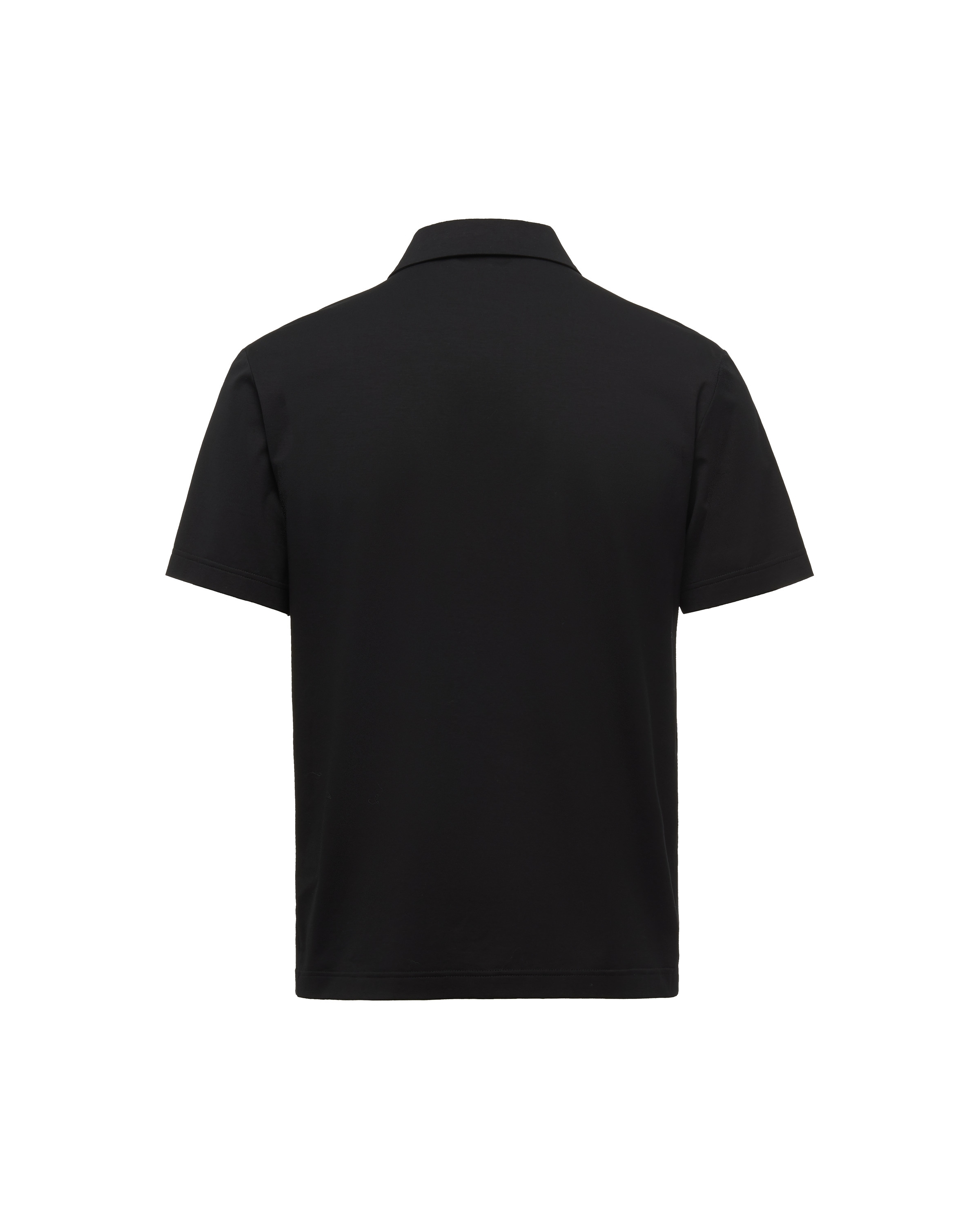 Stretch cotton polo shirt with embroidered logo - 3