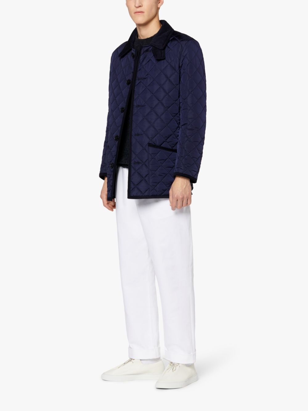 KINGDOM BLUE NYLON QUILTED JACKET | GQC-109 - 4