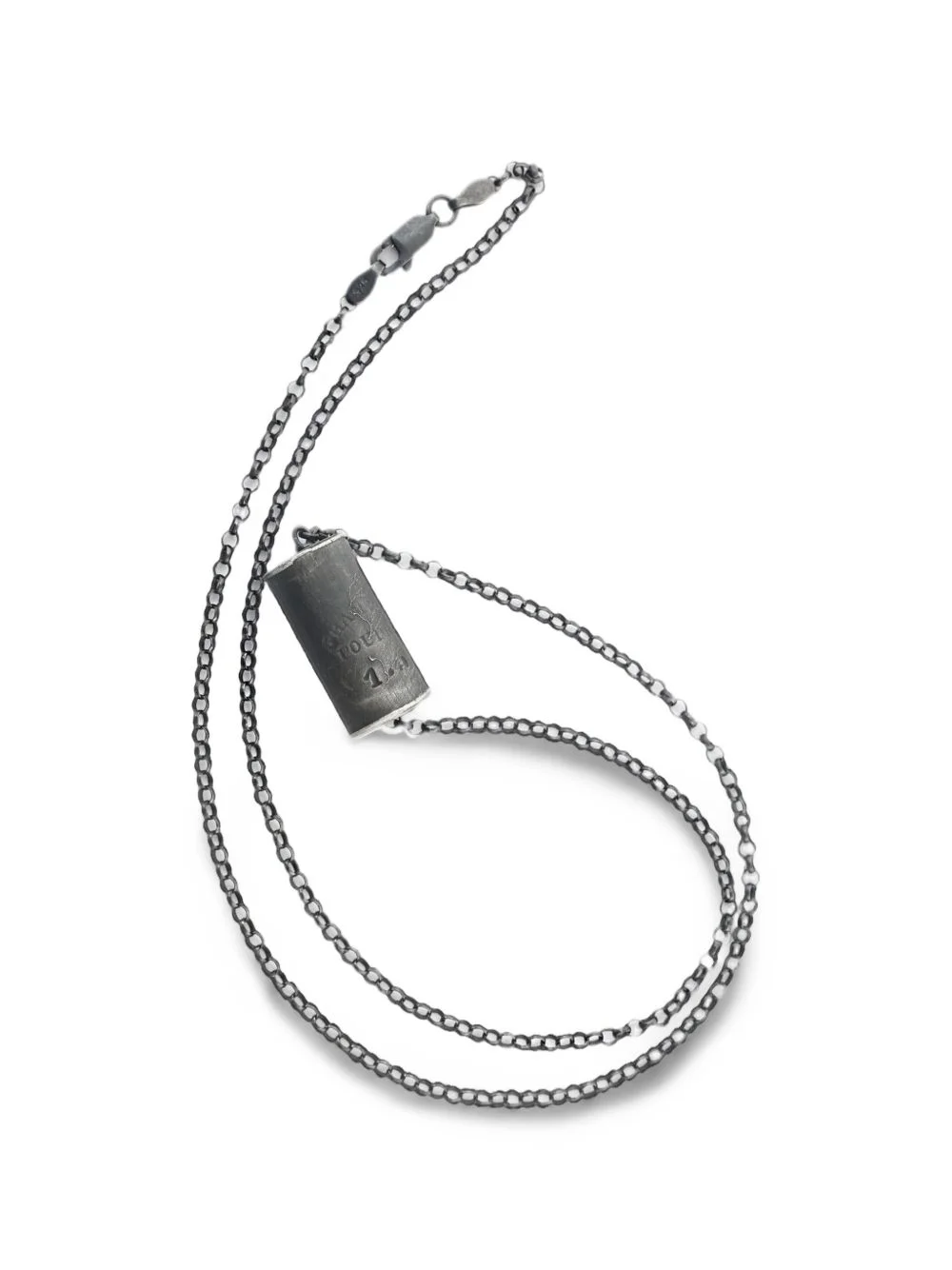 Freshwater pearl-embellished cylinder-pendant necklace - 1