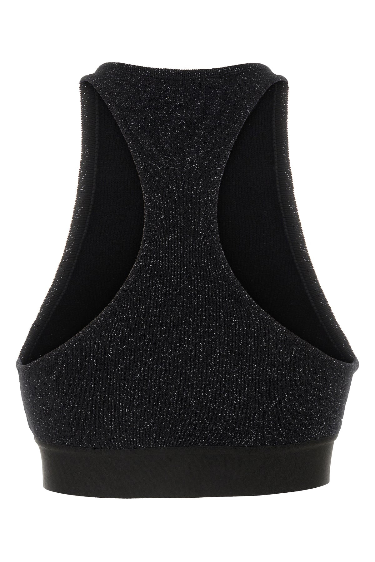 Black viscose blend crop-top - 2