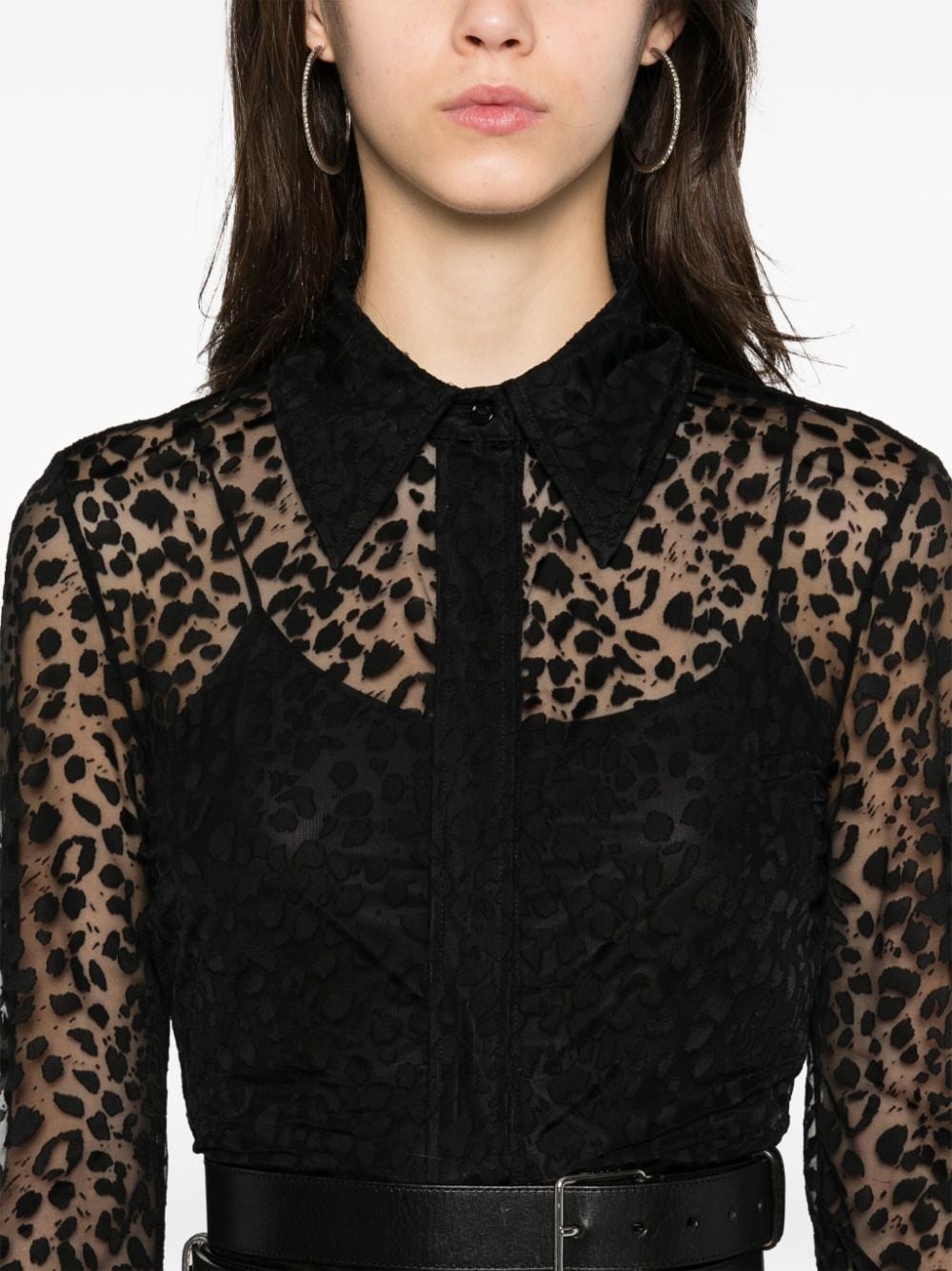 leopard devoré mini dress - 5