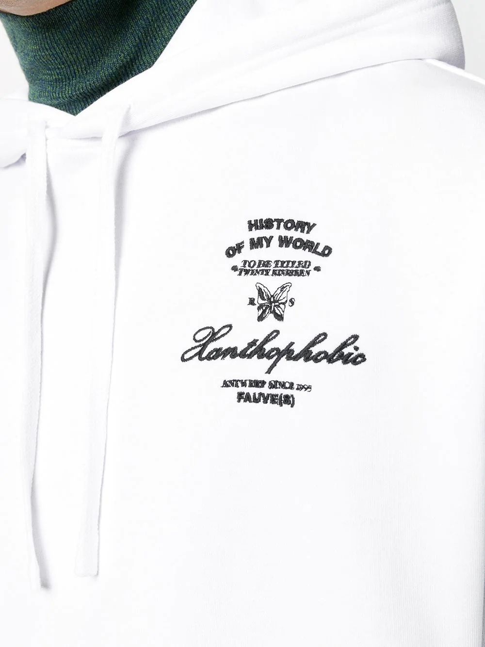 embroidered Xanthophobic hoodie - 5