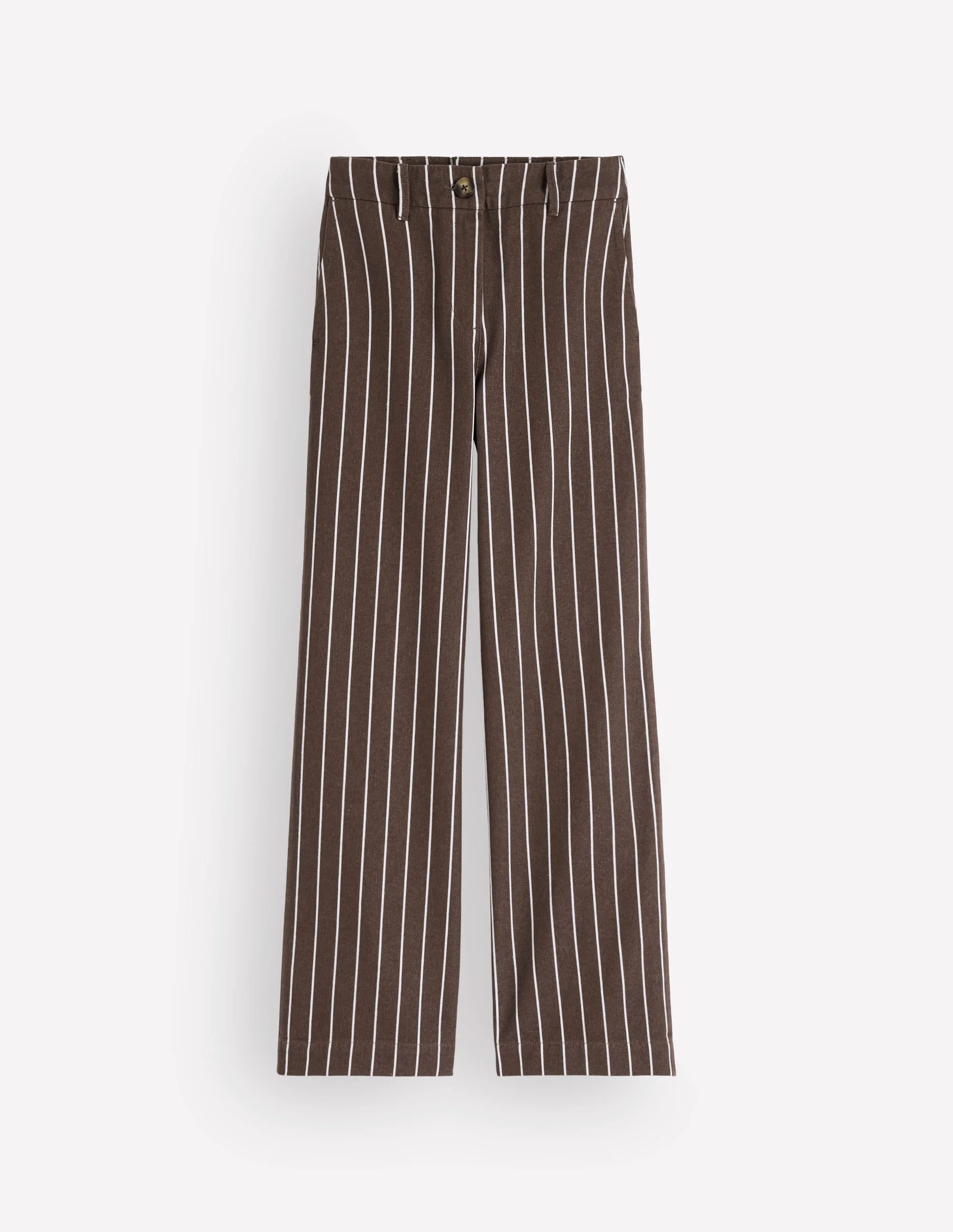 Belgravia Twill Pants-Brown Stripe - 1