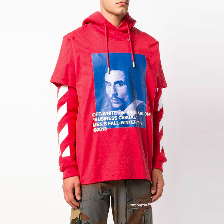 Men's Off-White Portrait Printing Red OMBB042F181920112030 - 2