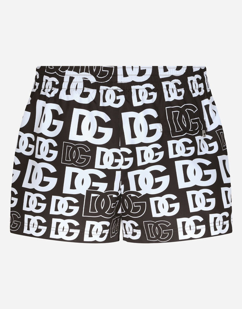 Dolce & Gabbana Short swim trunks with all-over DG print outlook