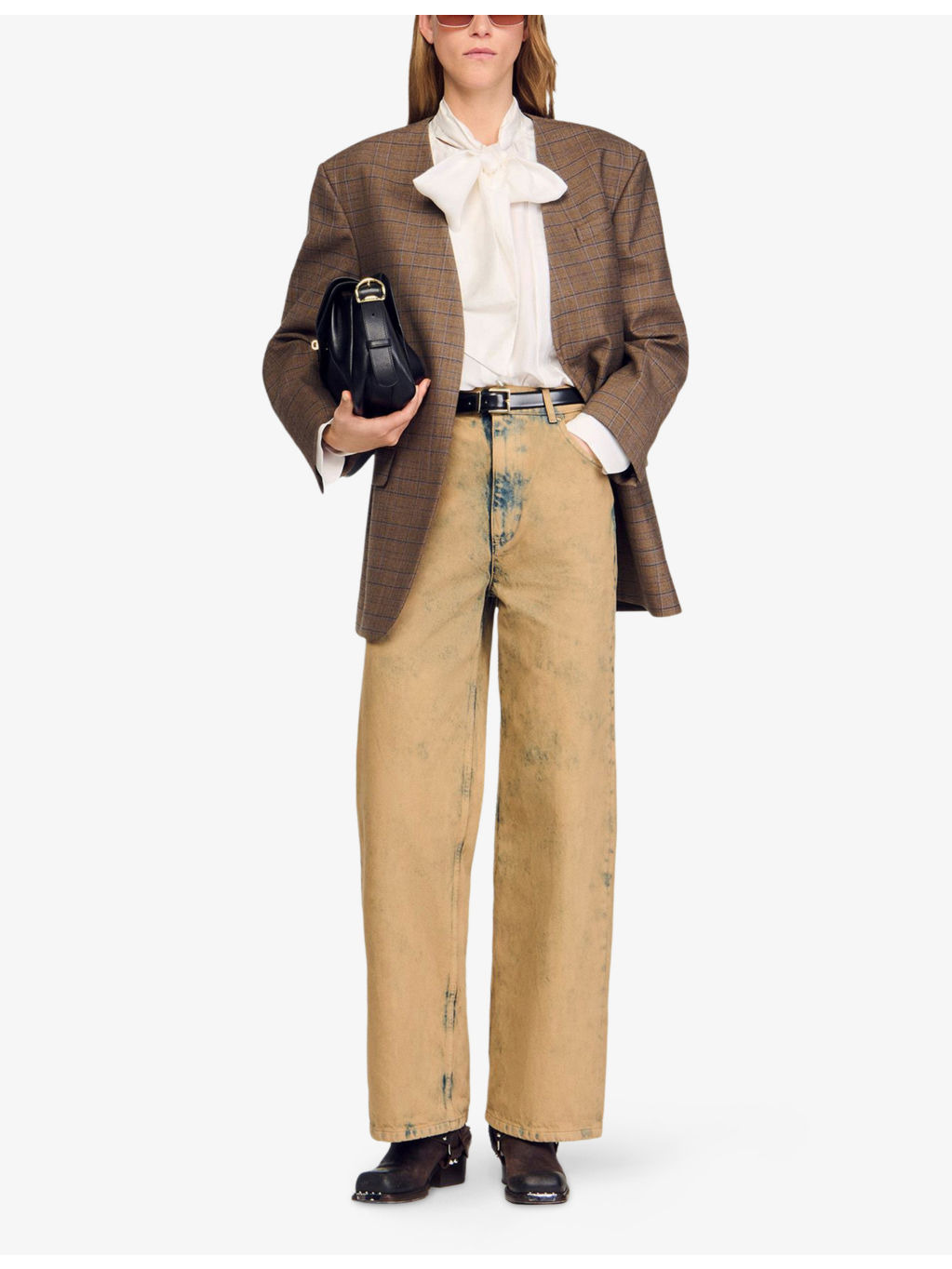 Wide-Leg Faded-Wash Denim Jeans - 2