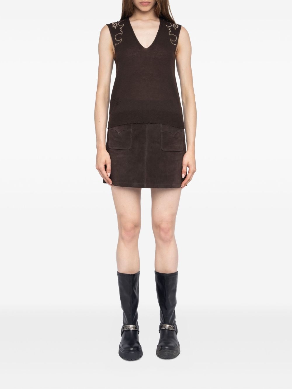 embellished sleeveless top - 2