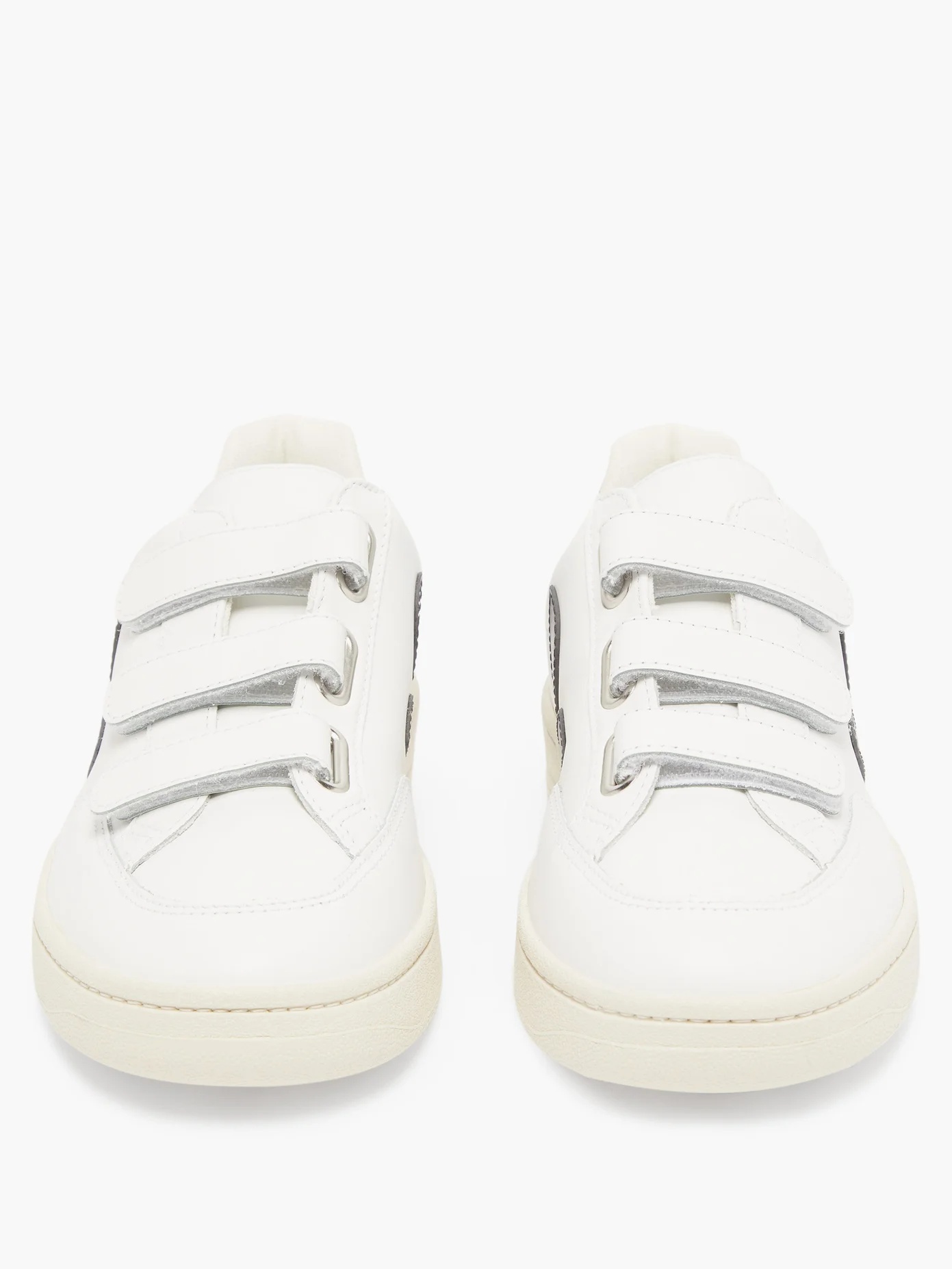 V-Lock Velcro-strap leather trainers - 5