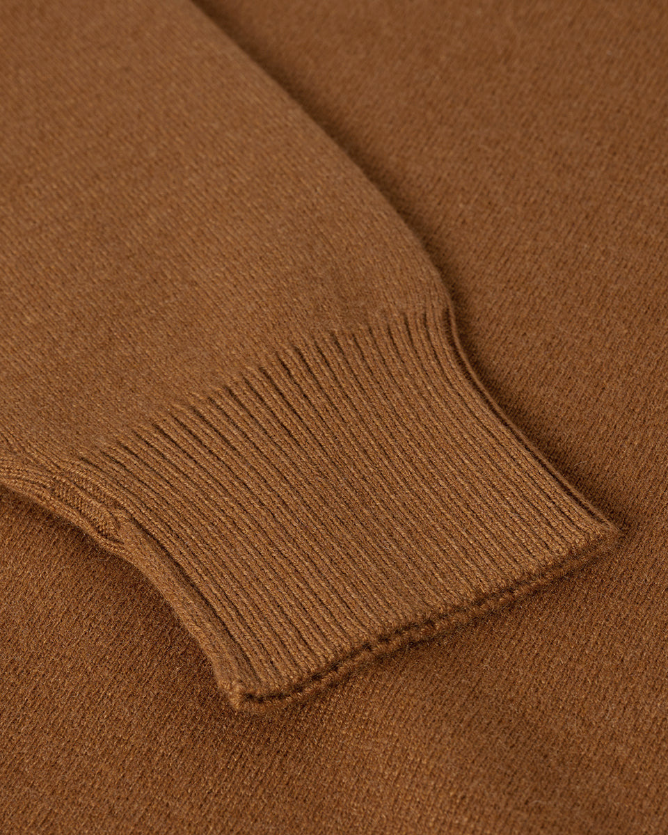 Relaxed Milano Stitch Camel Jumper - 6