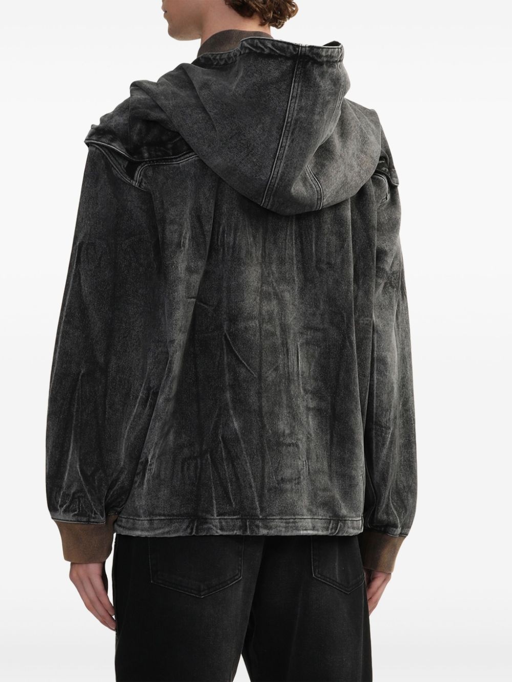 denim hooded jacket - 4