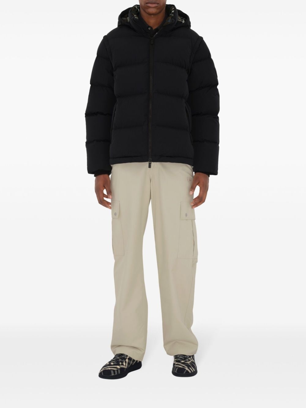 detachable-sleeve padded jacket - 2