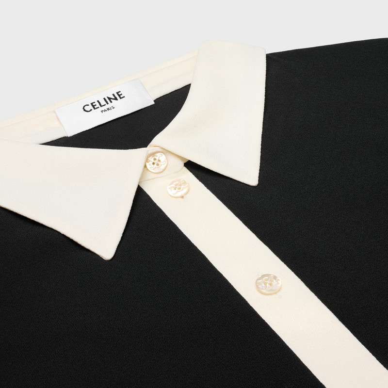 midi polo dress IN viscose georgette 3