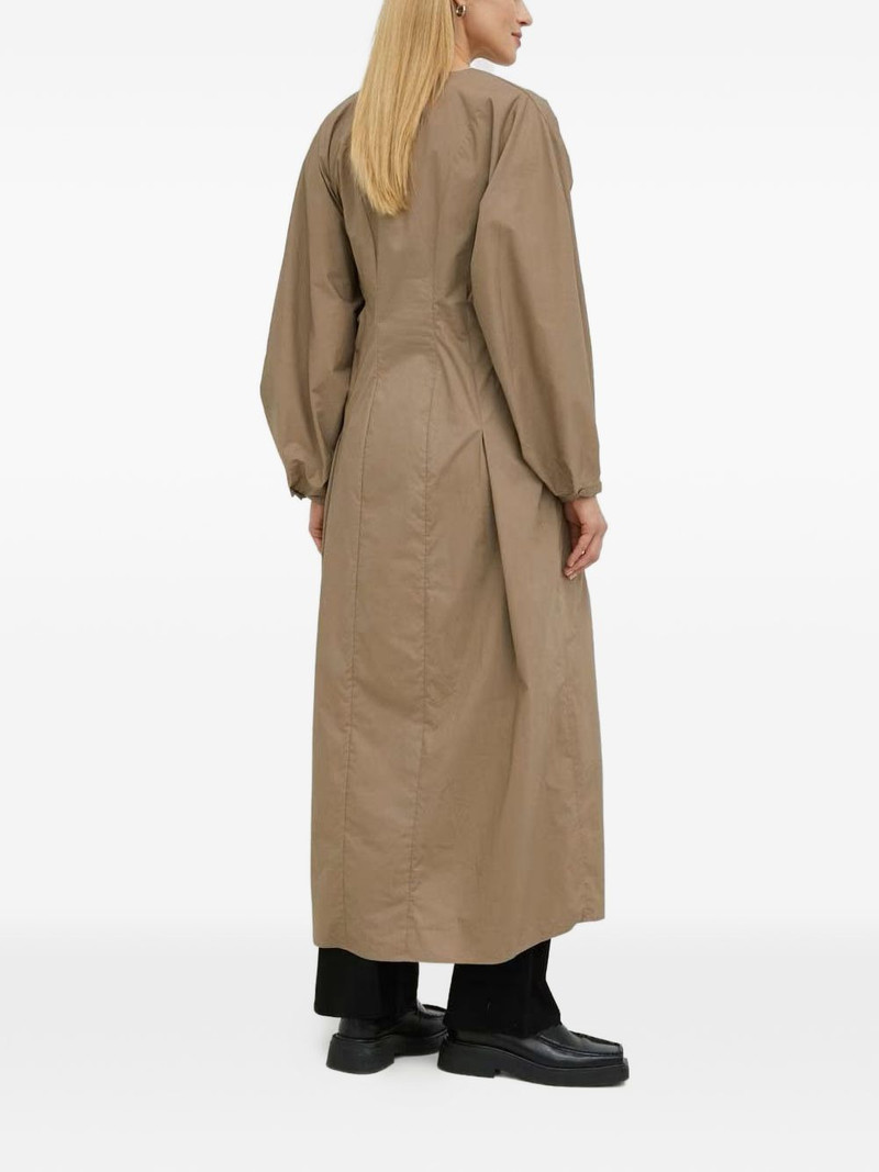 V-neck balloon-sleeve midi dress 3