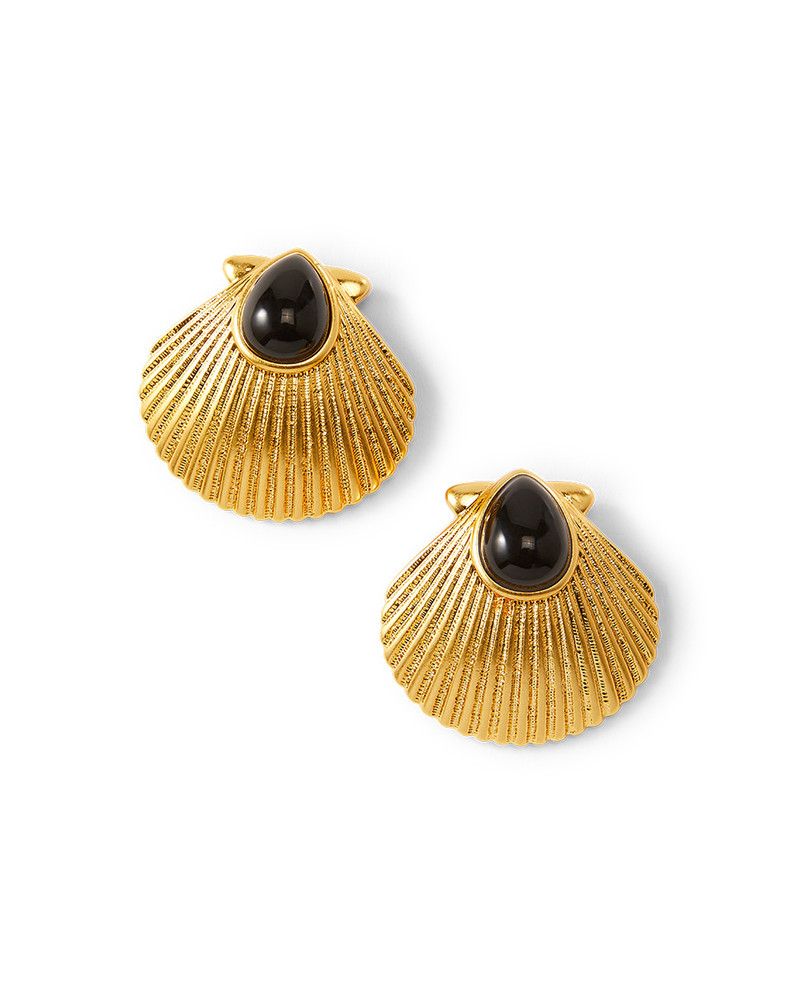 SHELL GOLD EARRINGS 5