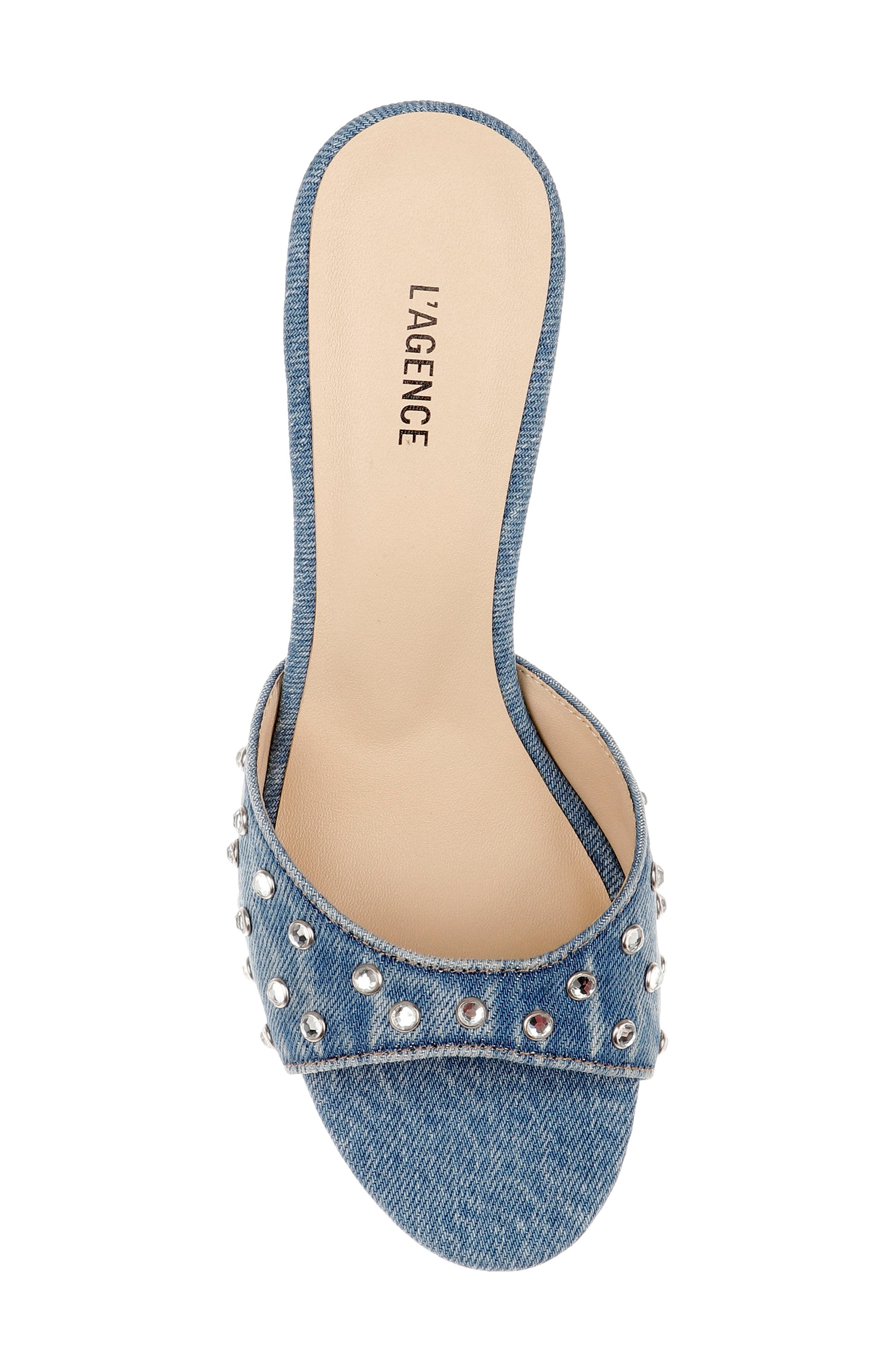 L'AGENCE Lucienne Sandal in Light Denim at Nordstrom - 4