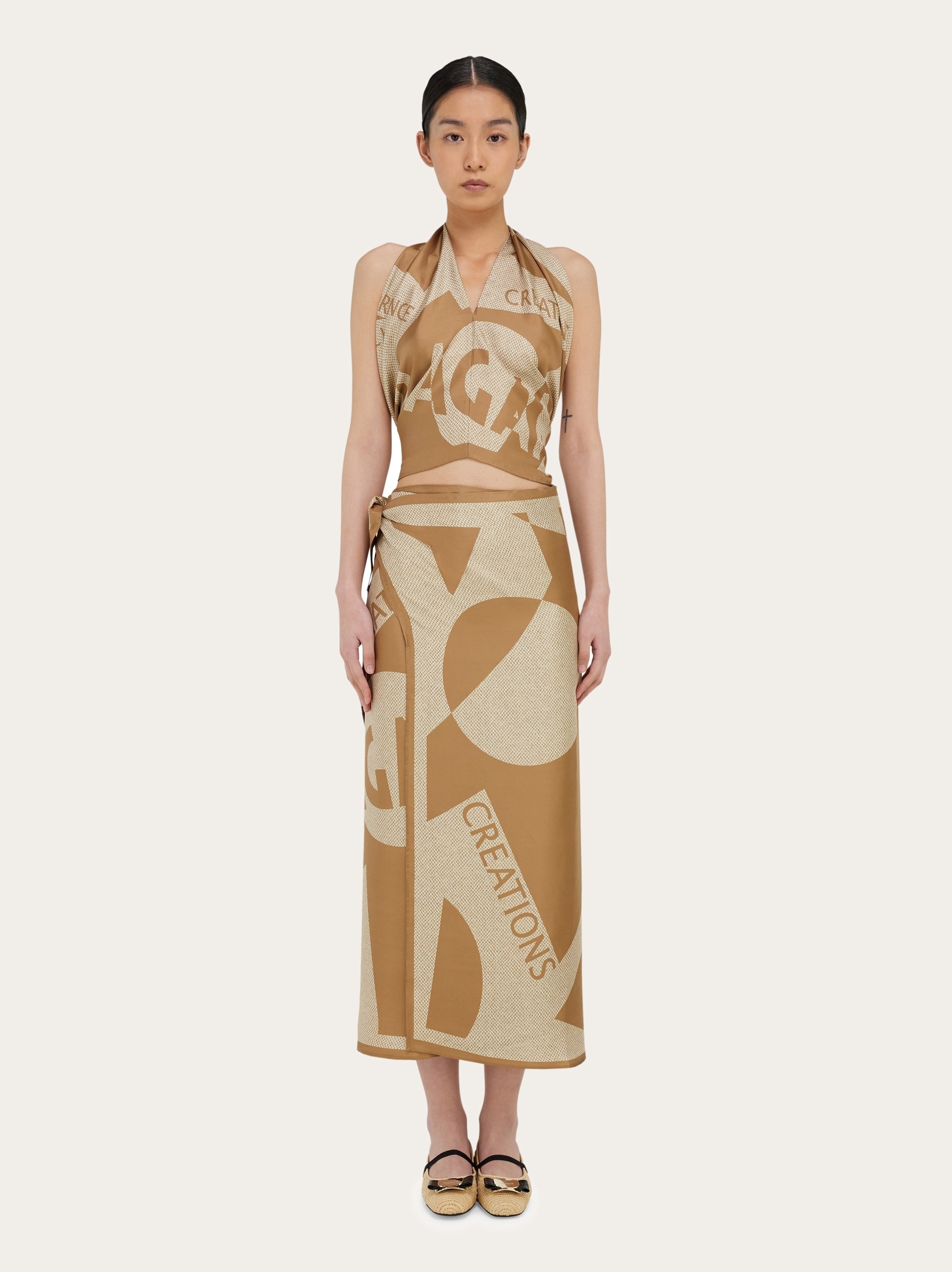 Venna logo sarong skirt - 6