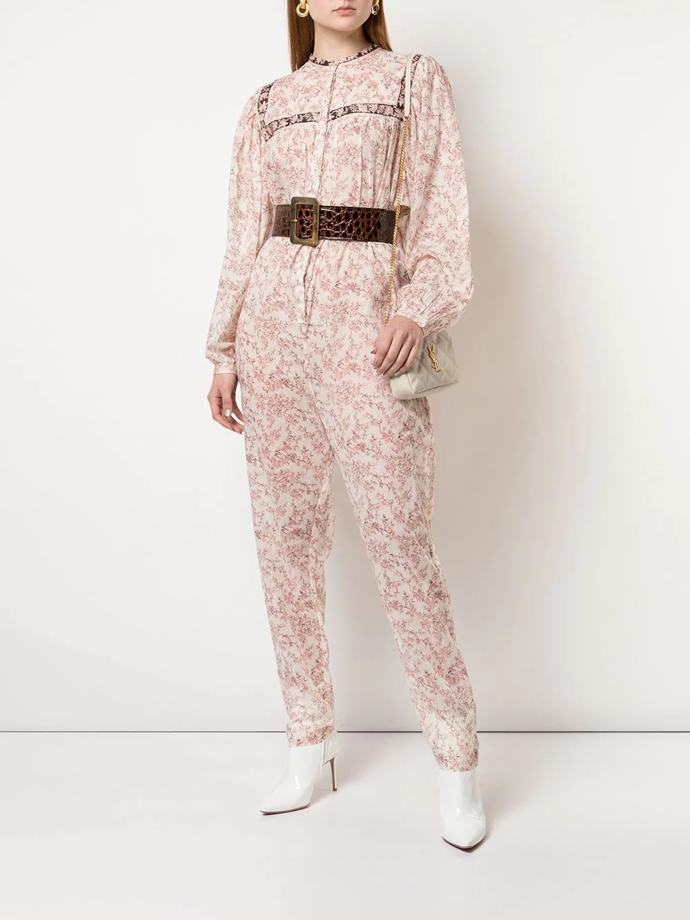 floral print cotton jumpsuit - 2