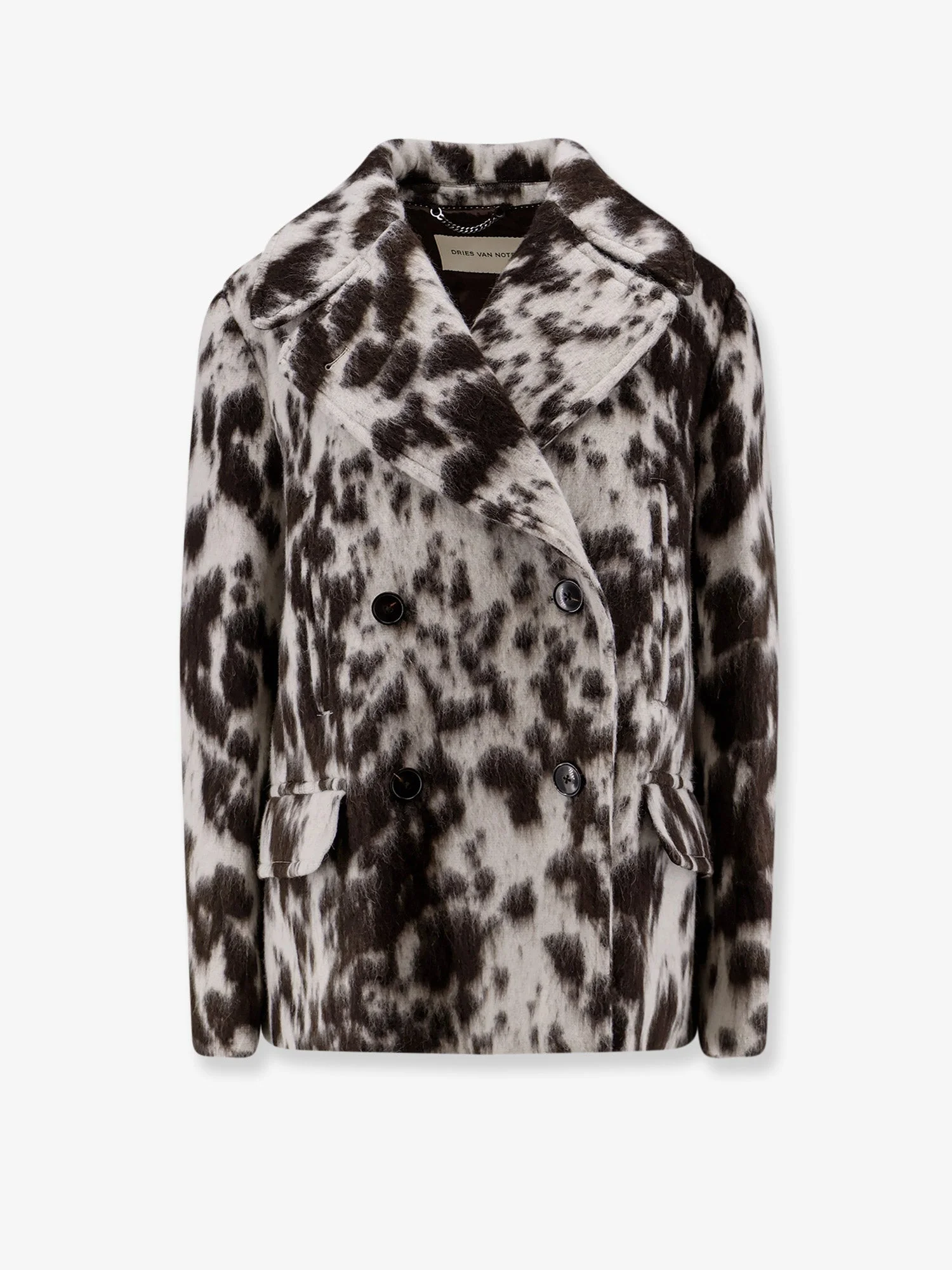 Dries Van Noten Vafel Wool And Alpaca Coat - 1