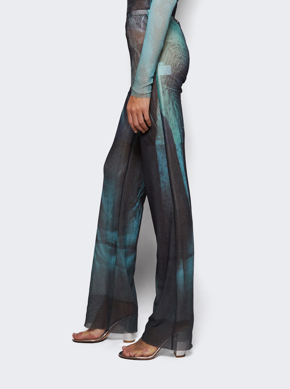 Mesh Trouser Water Print - 3