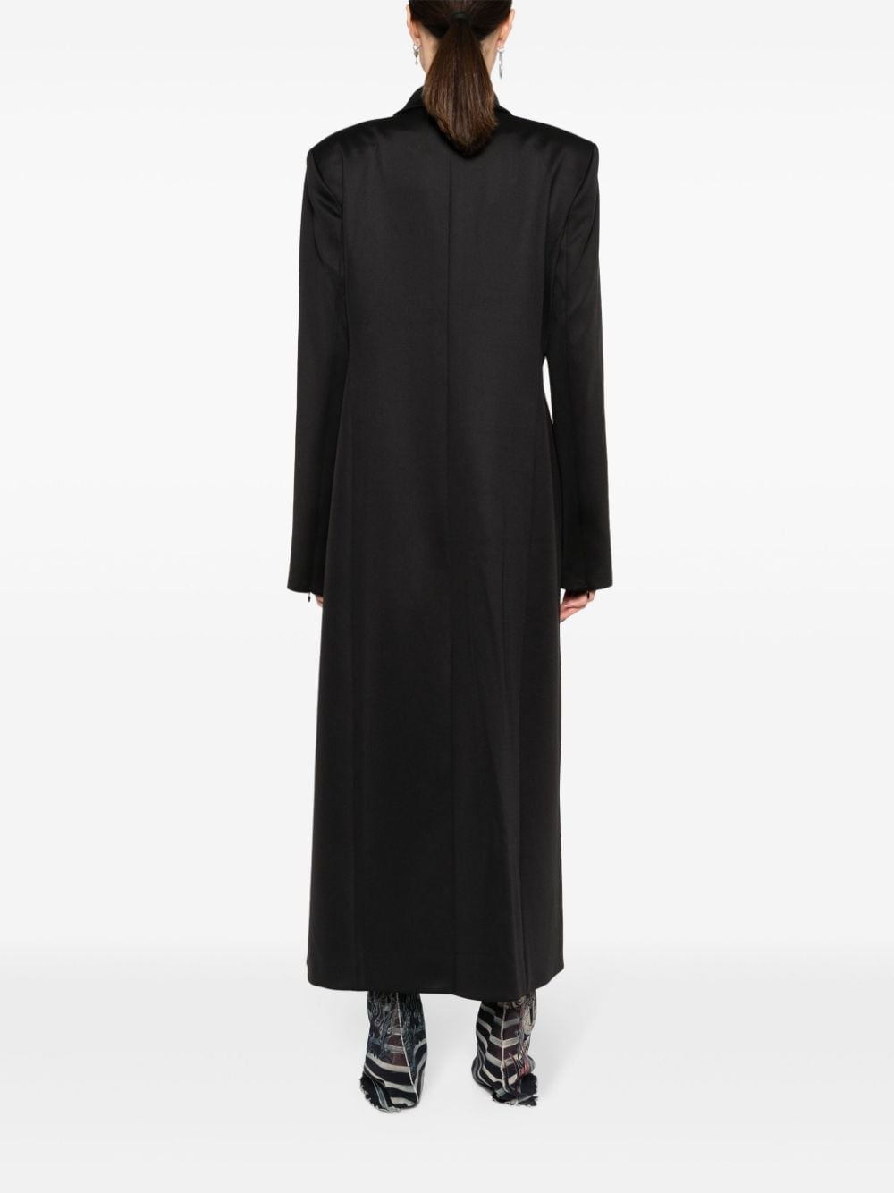 single-breasted long coat - 4