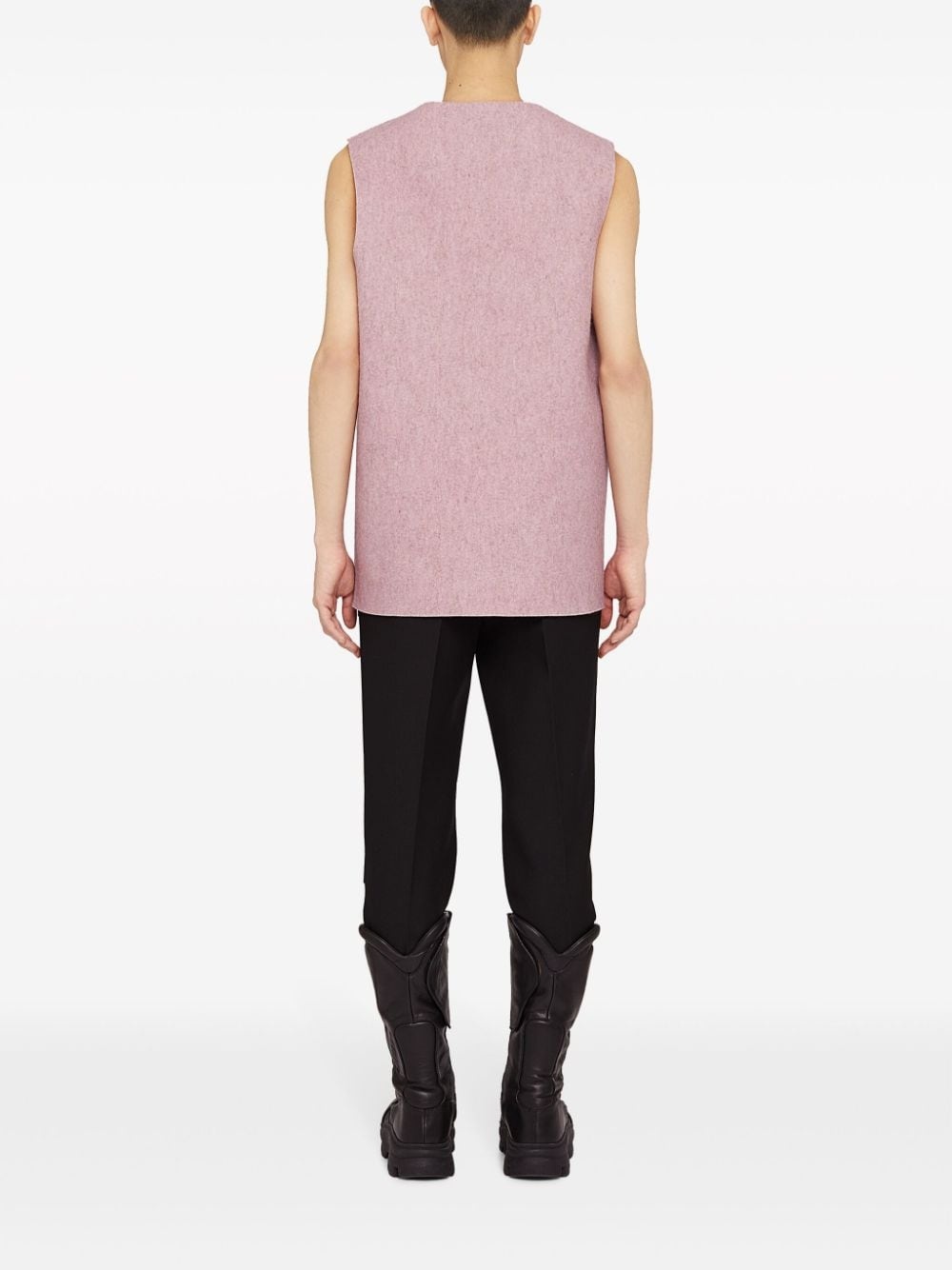 slim-fit tailored wool trousers - 4