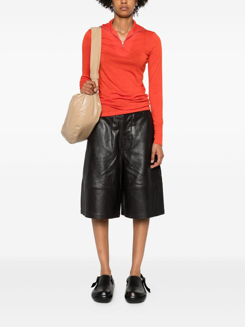 Jil Sander high-neck zip-front sweatshirt outlook