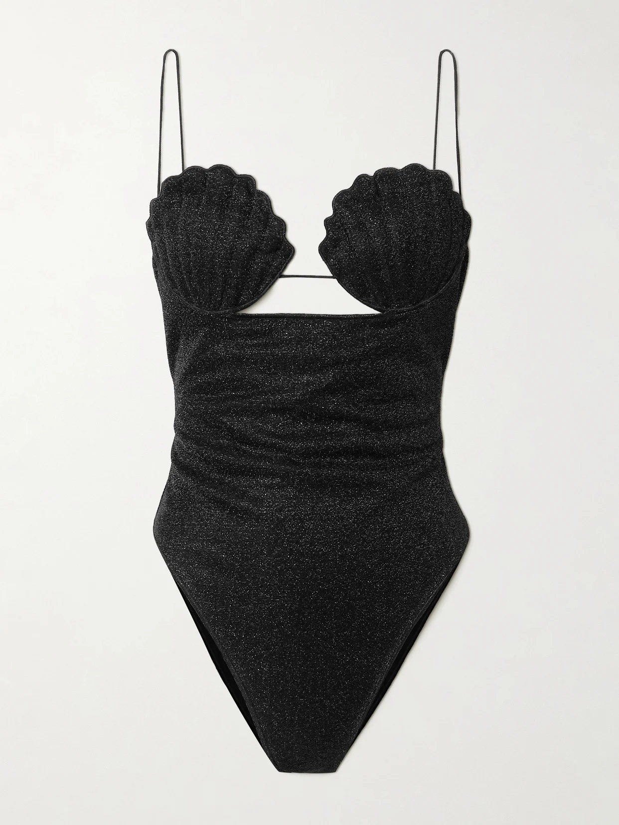 Lumière Shell Cutout Lurex Swimsuit - 1