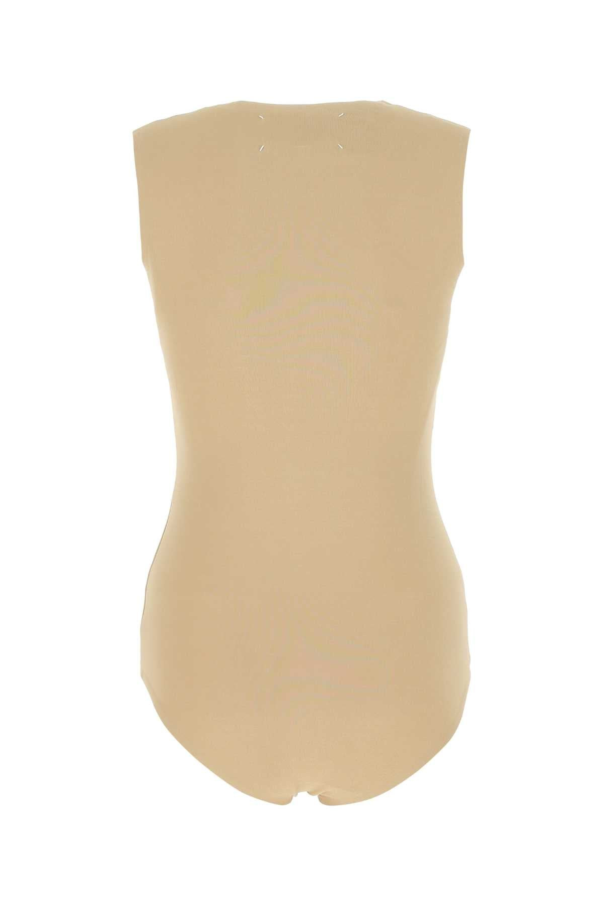 Maison Margiela Women Skin Pink Stretch Viscose Bodysuit - 2
