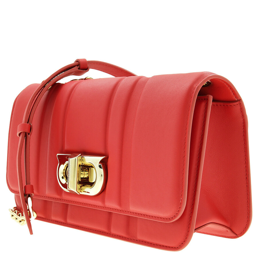 Ferragamo Twist Lock Gancini Shoulder Bag - 3
