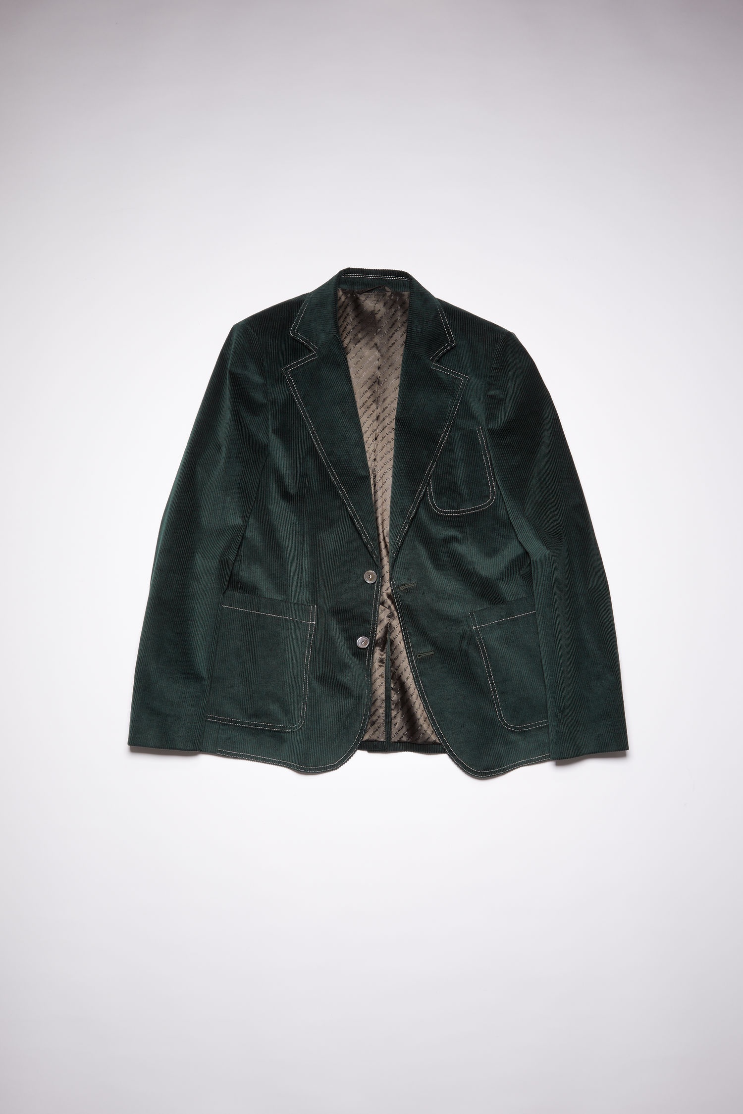 Corduroy suit jacket - Juniper green - 1