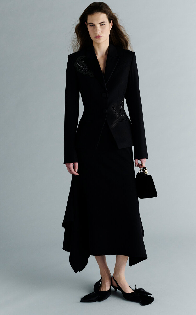 Embellished Wool Blazer black - 2