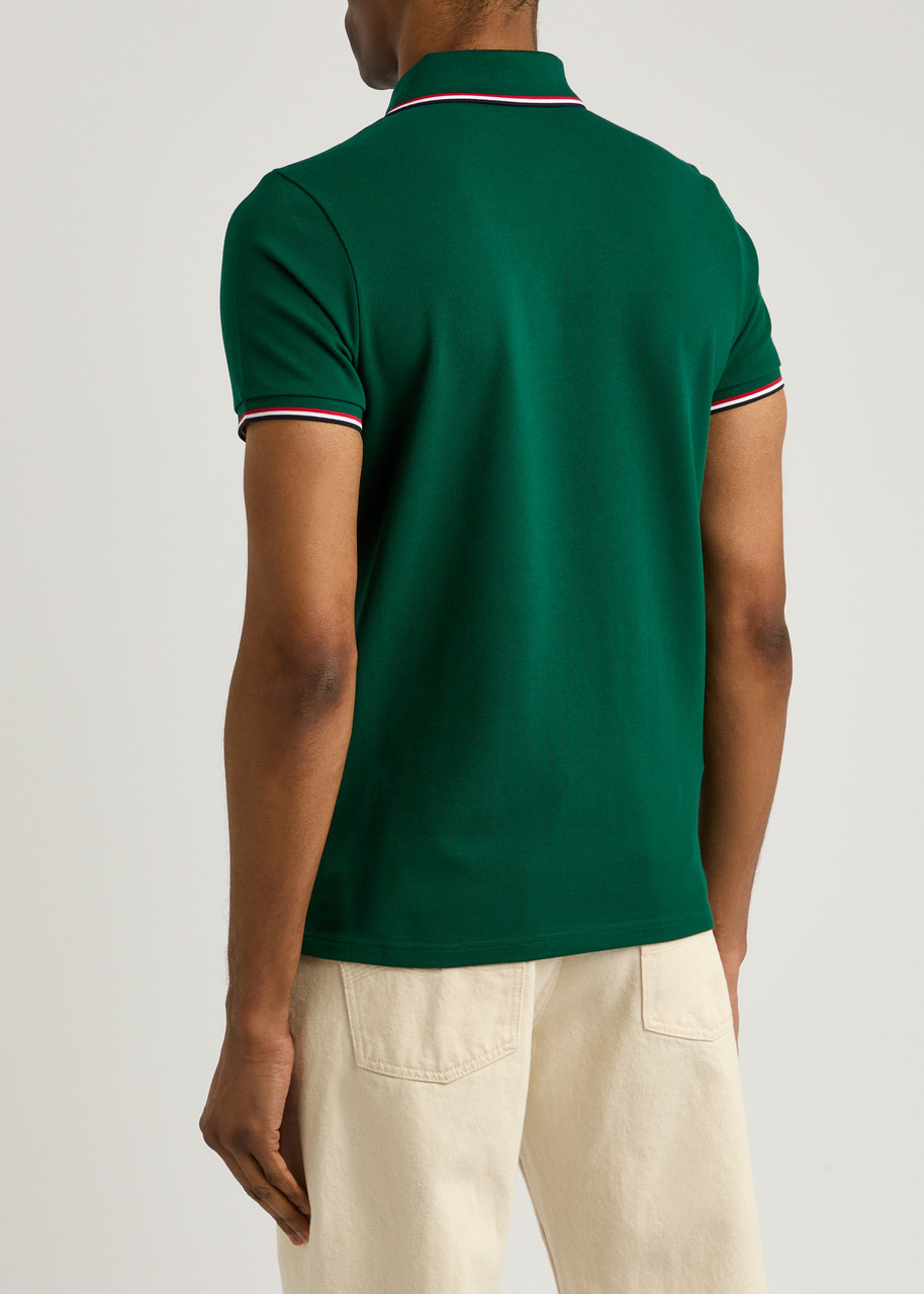 Moncler Logo-appliquéd Piqué Cotton Polo Shirt - 3