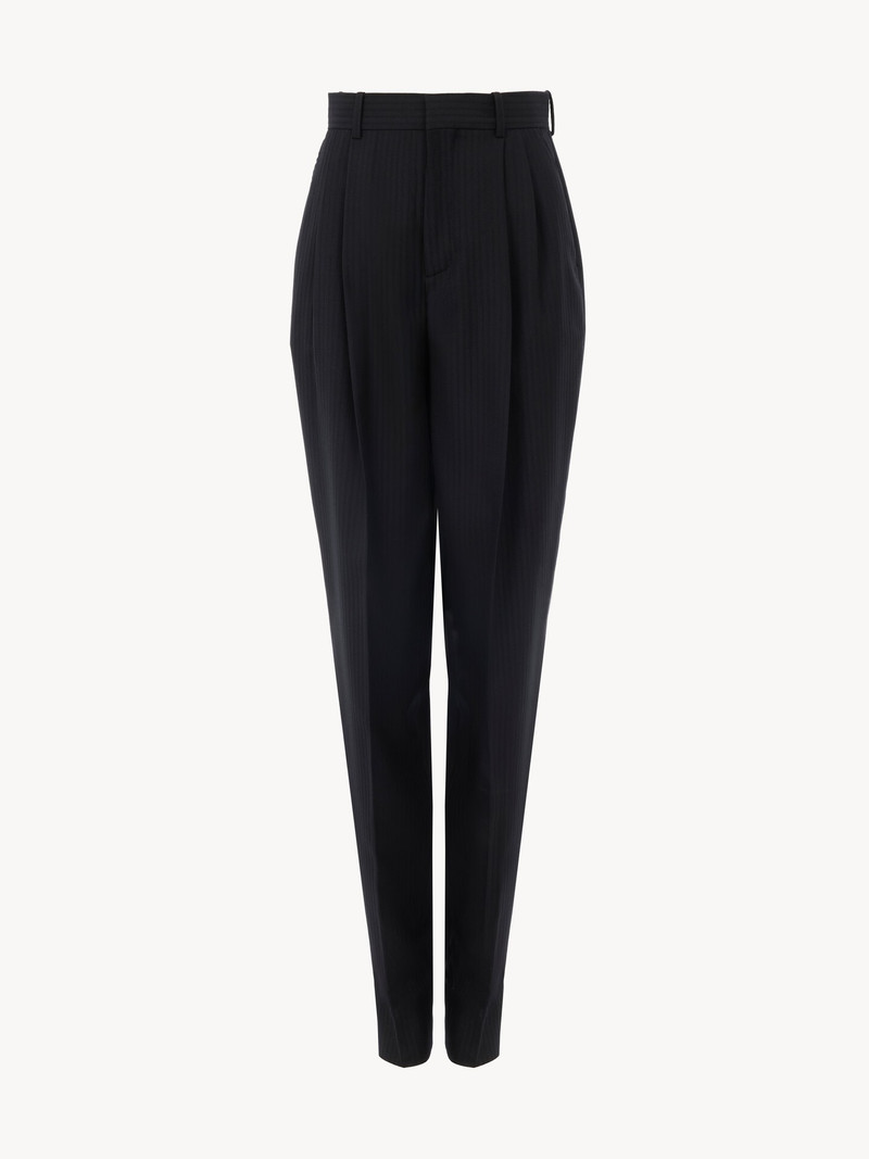 HIGH-RISE WIDE-LEG PANTS IN WOOL 1