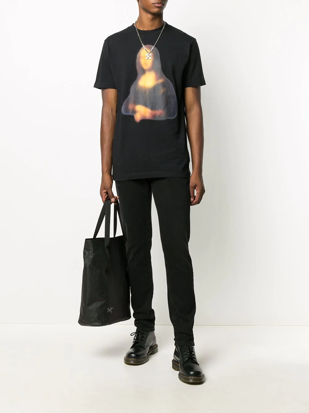 Blurred Monalisa print T-shirt - 2