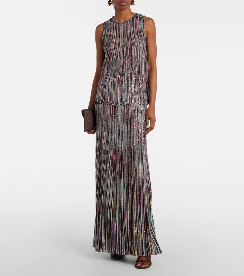 Missoni Striped lamé maxi skirt outlook