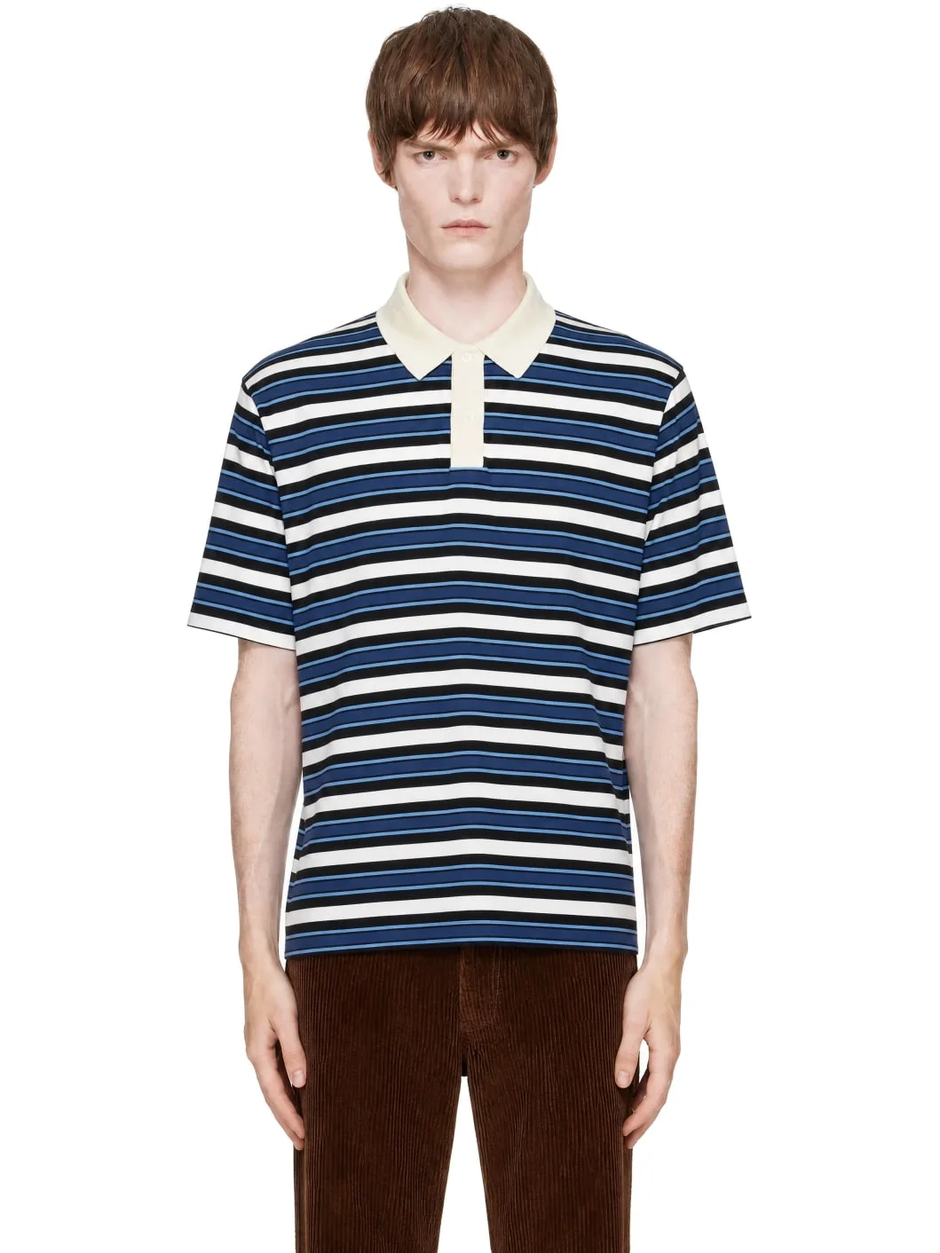 Black & Blue Stripe Polo - 1