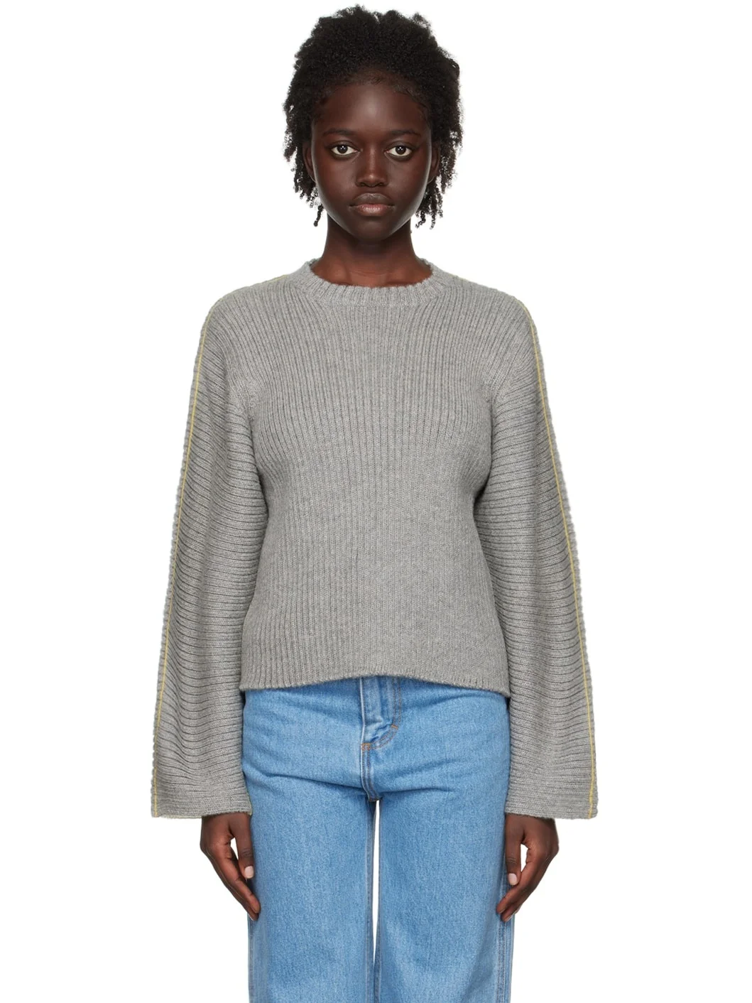 Gray & Off-White Ash Sweater - 1