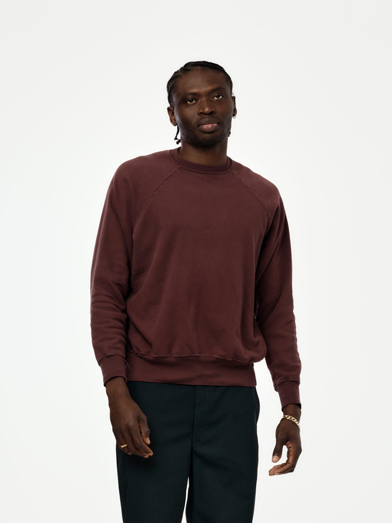 VINTAGE LIGHT WEIGHT SWEATSHIRT (BURGUNDY) (SIS) 1
