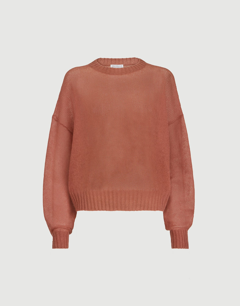 Mohair and wool sweater with monili 1