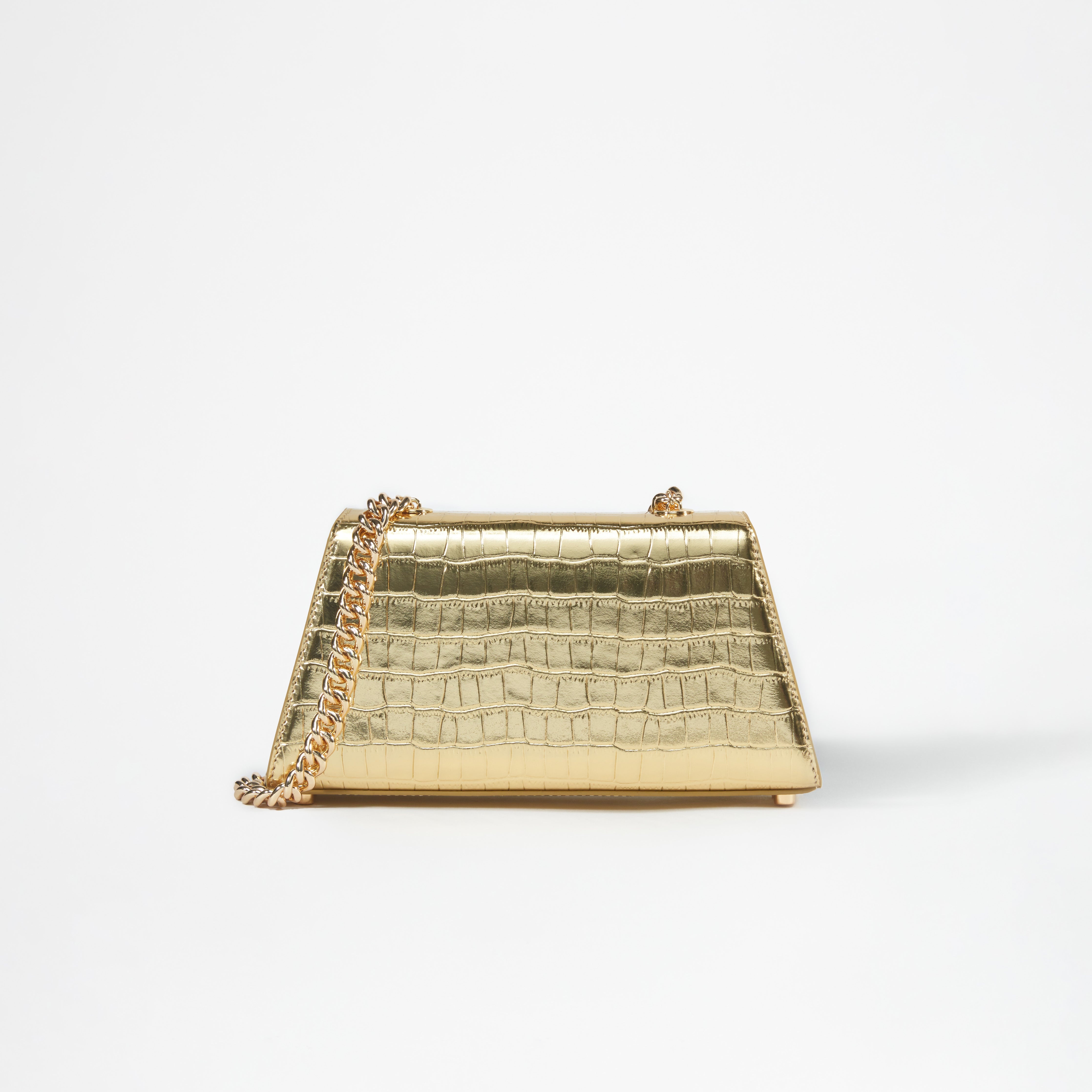 Gold Metallic Bow Mini Shoulder Bag - 3