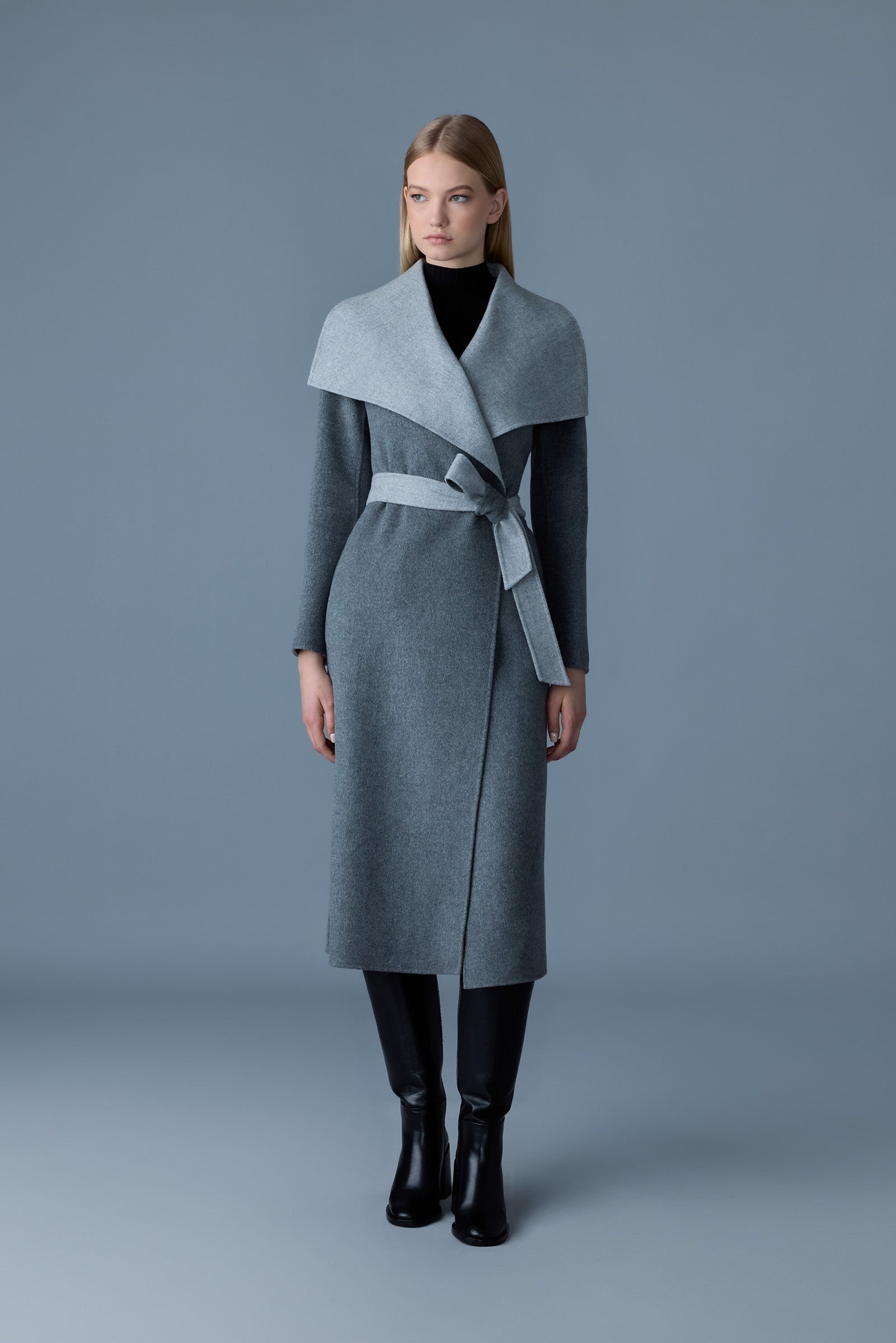 MAI-CN Double-face wool wrap coat - 2