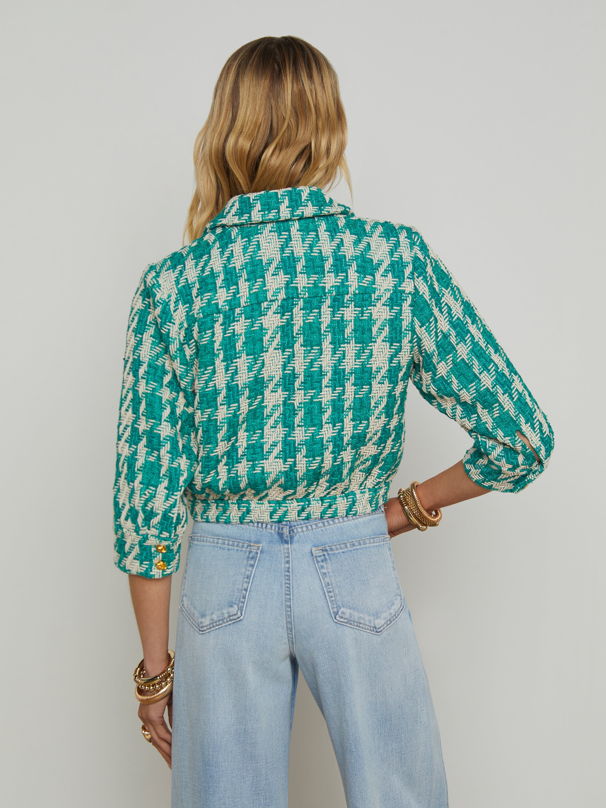 Jia Houndstooth Tweed Jacket - 7
