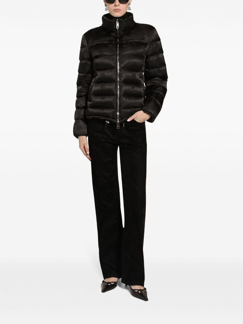Dolce & Gabbana monogram-jacquard puffer jacket outlook