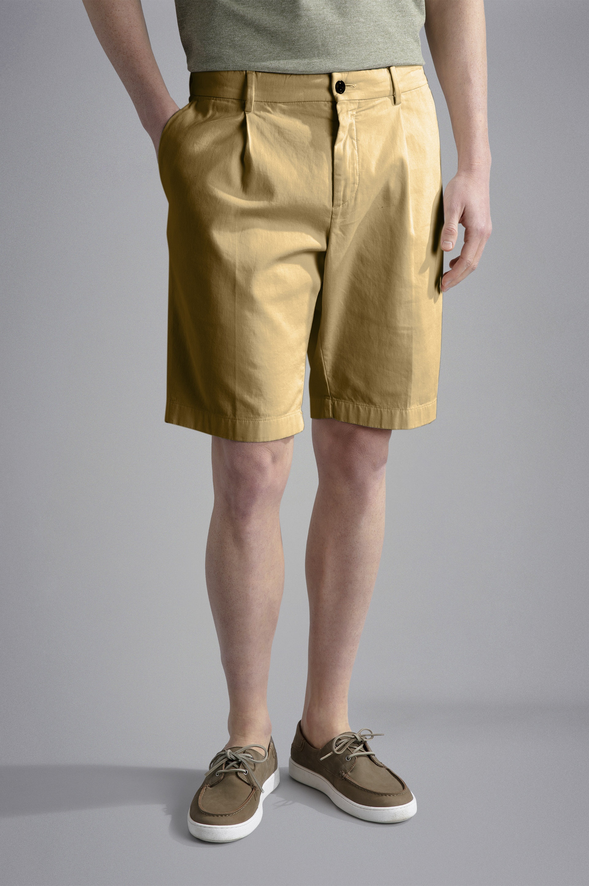 COTTON STRETCH BERMUDA SHORTS - 6